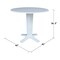International Concepts 42 in. Solid Wood Round Dual Drop Leaf Dining Pedestal Table - 36.3 in.High in White K08-42DPT-23B-36 - alternate 3
